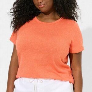 Women’s torrid 1 Orange Everyday Signature Jersey Crew Neck Tee 14 16 1X 1XL